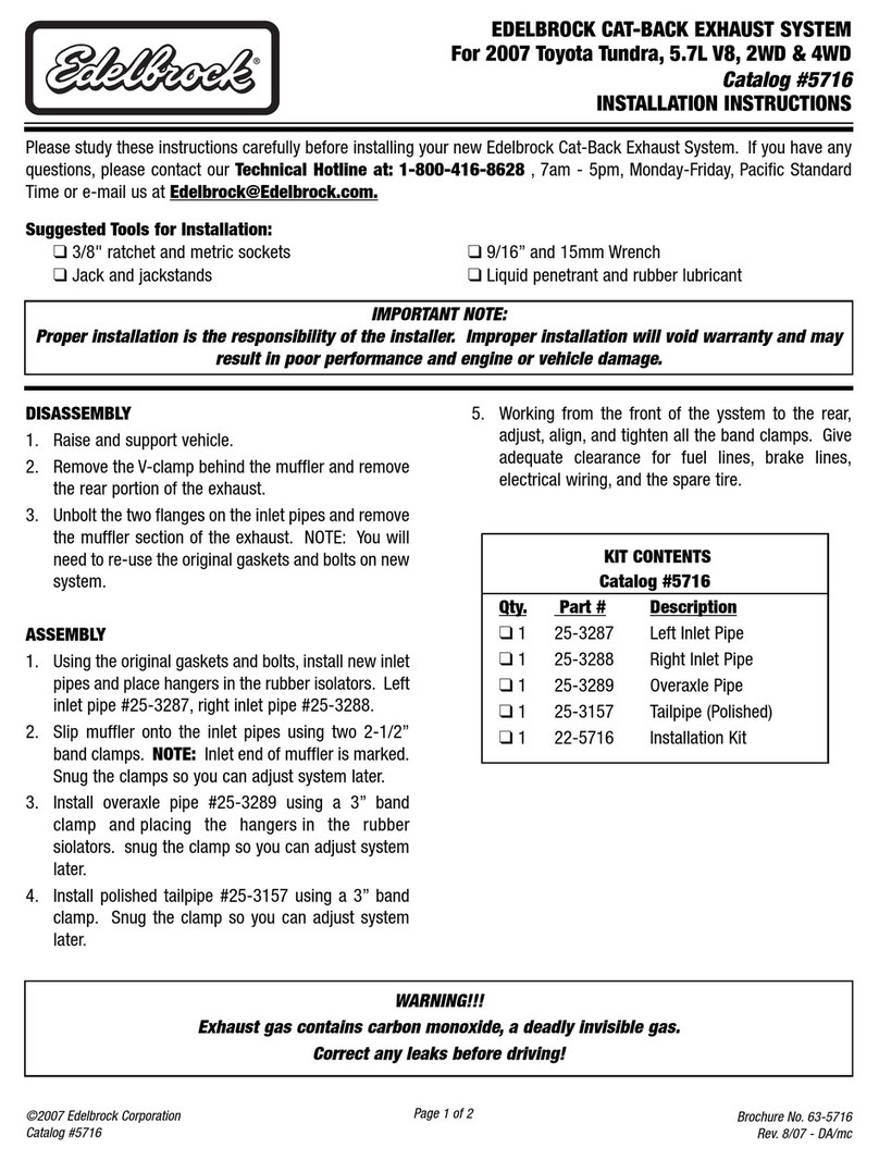Edelbrock 5716 User manual