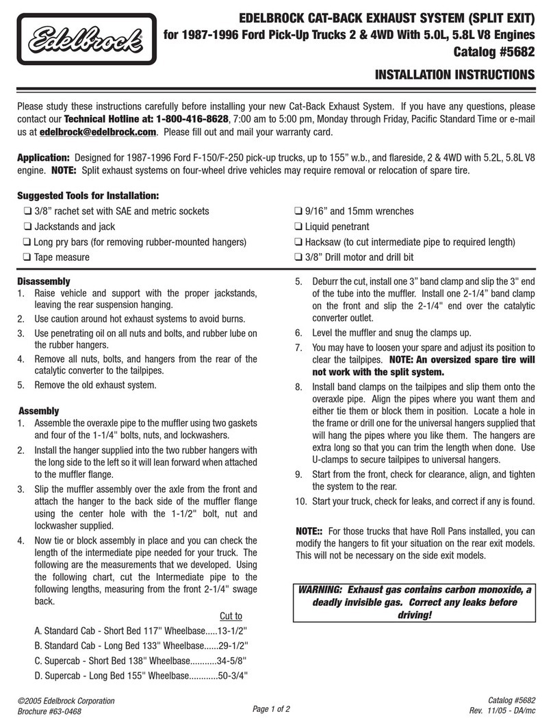 Edelbrock 5682 User manual