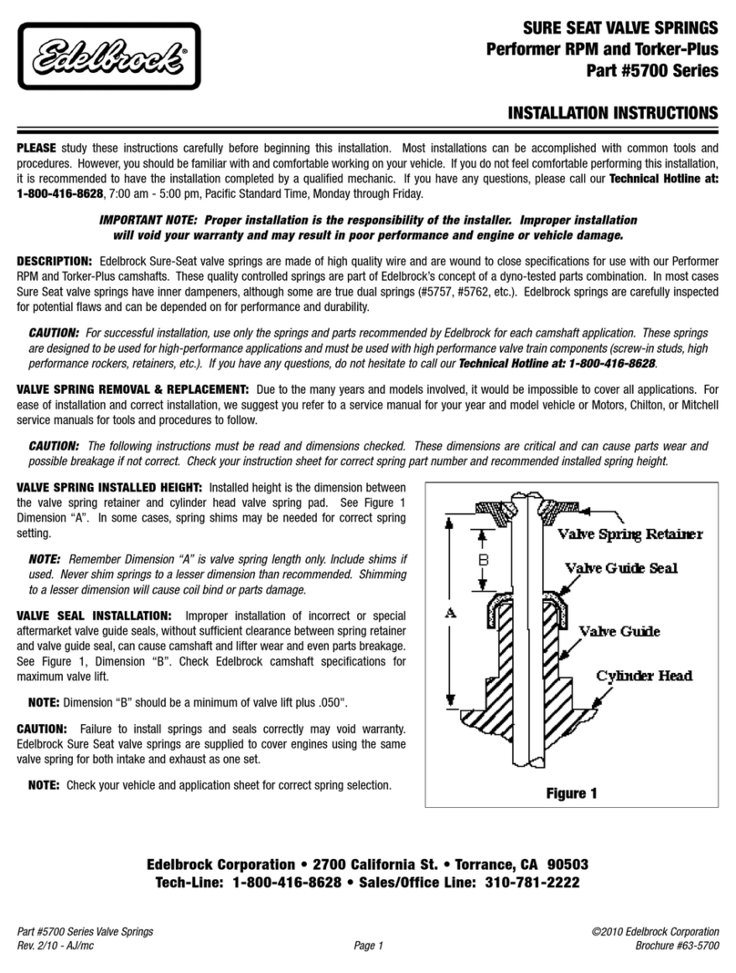 Edelbrock 5700 Series User manual