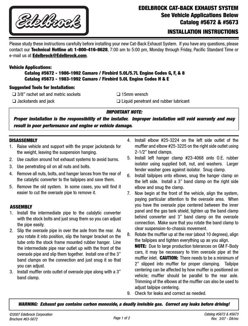 Edelbrock 5672 User manual