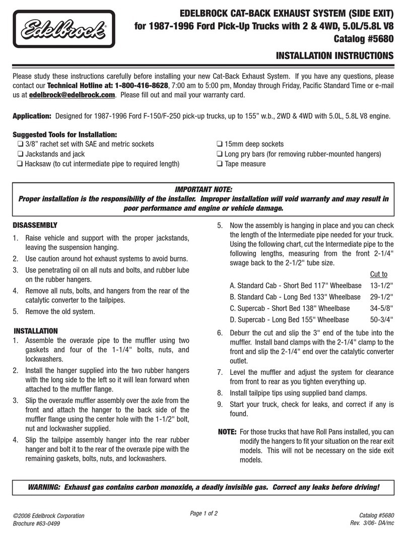 Edelbrock 5680 User manual