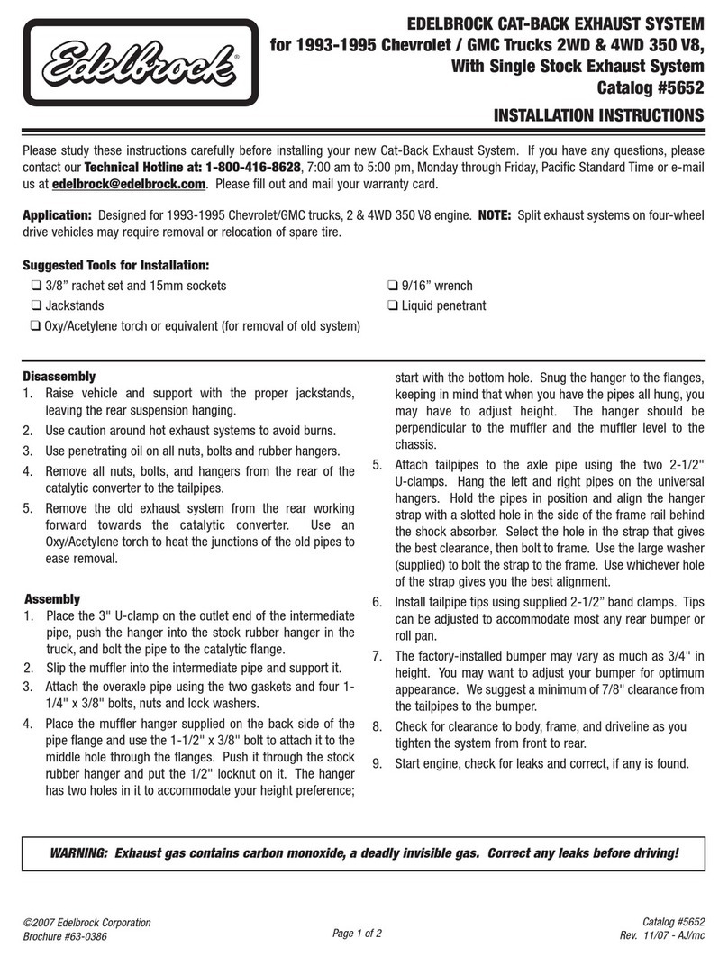 Edelbrock 5652 User manual