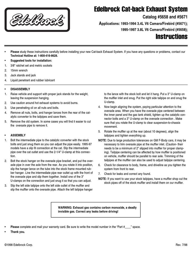 Edelbrock 5671 User manual