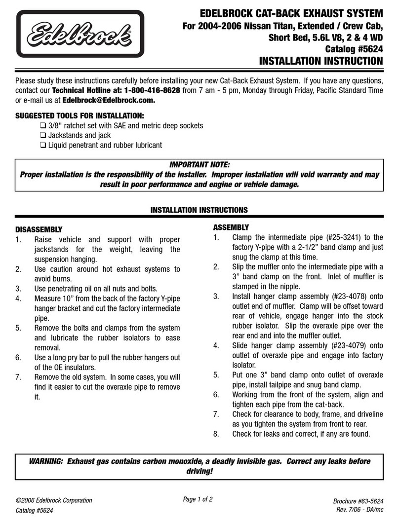 Edelbrock 5624 User manual