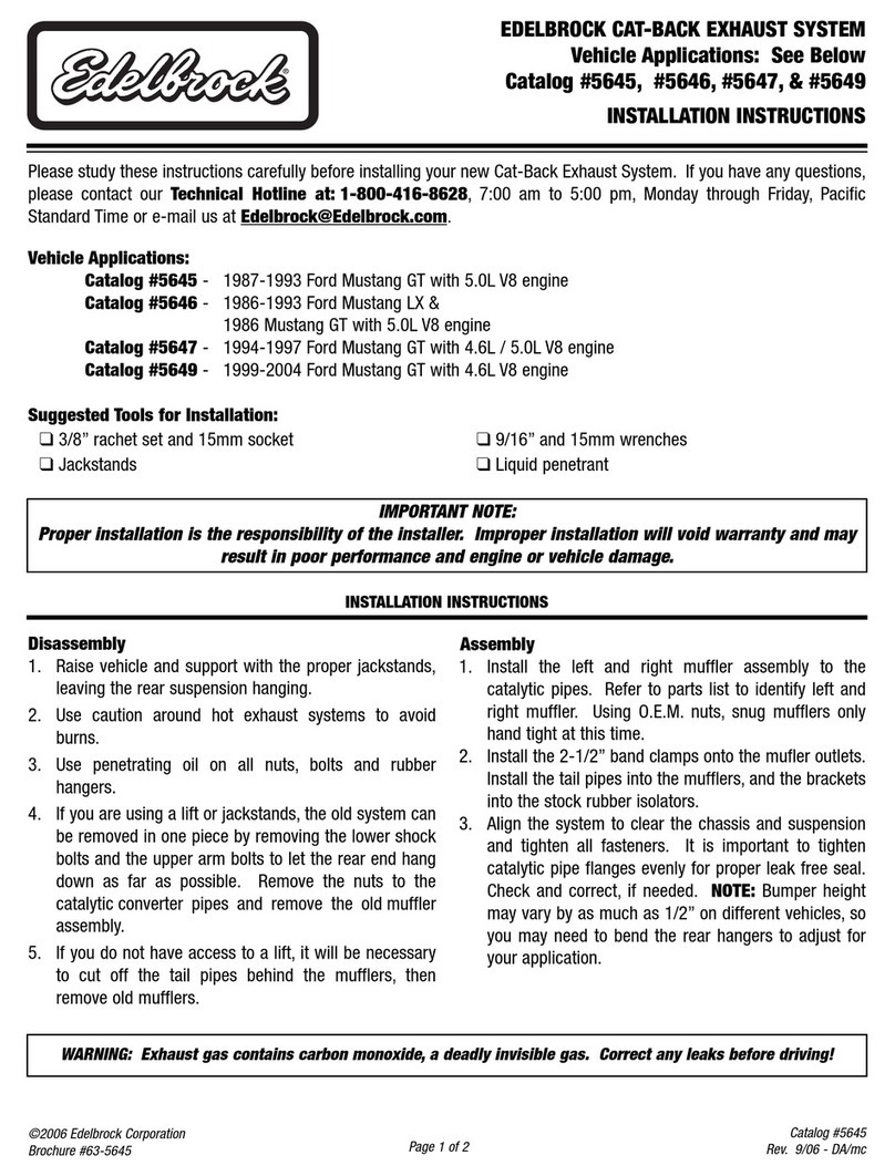 Edelbrock 5645 User manual