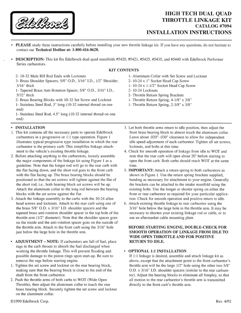 Edelbrock 5420 User manual