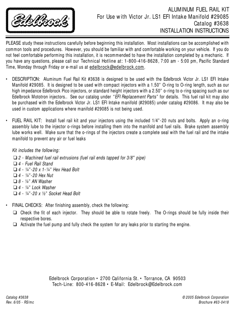 Edelbrock 3638 User manual