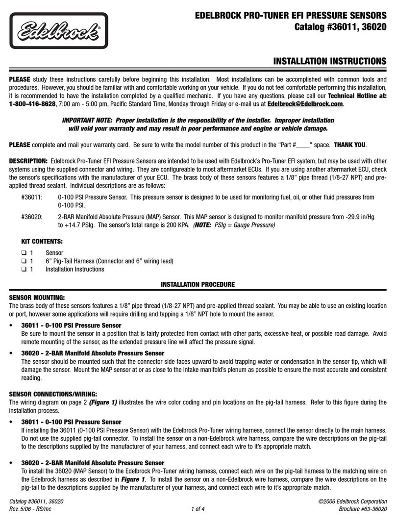 Edelbrock 36011 User manual