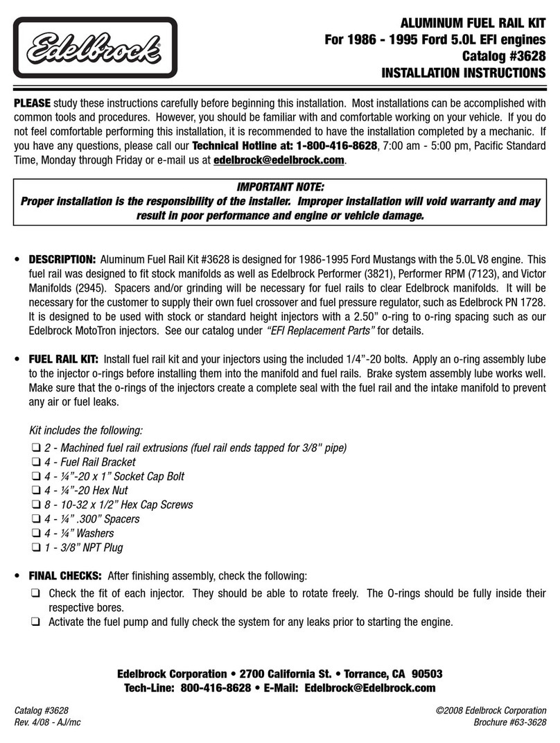 Edelbrock 3628 User manual