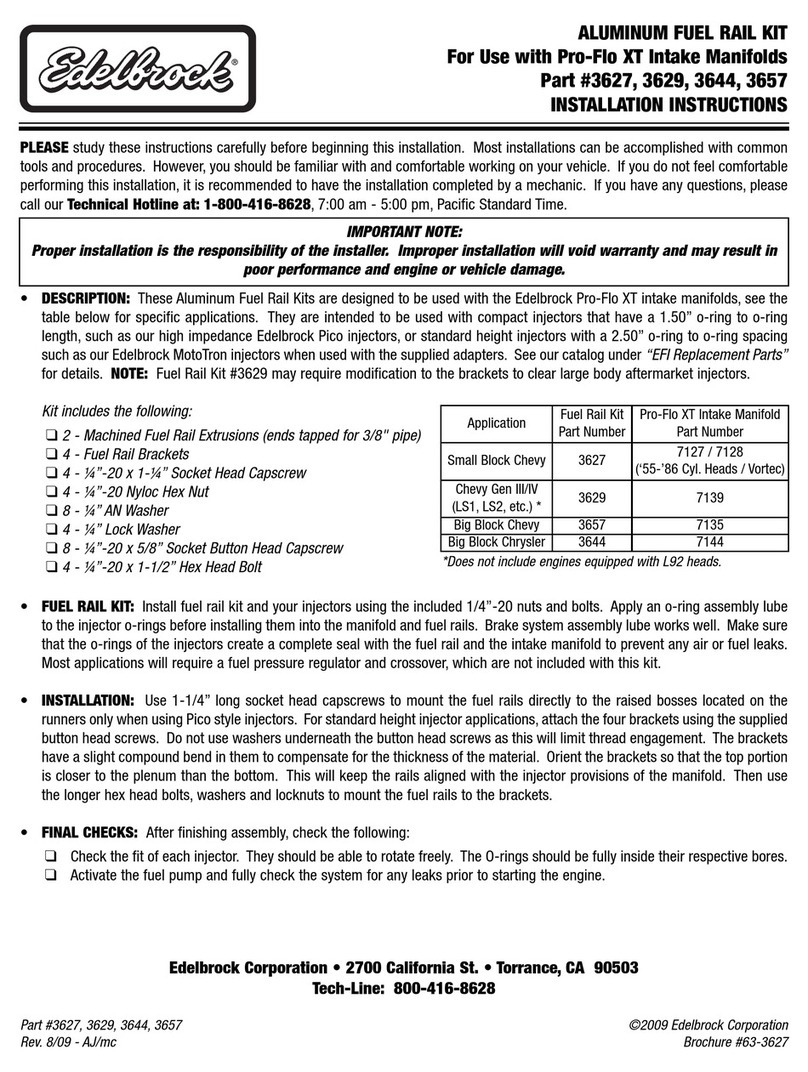 Edelbrock 3627 installation instructions Edelbrock 3627 installation instructions