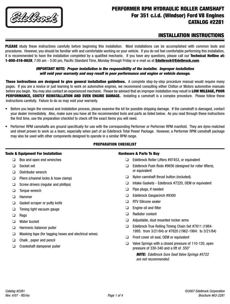 Edelbrock 351 installation instructions Edelbrock 351 installation instructions