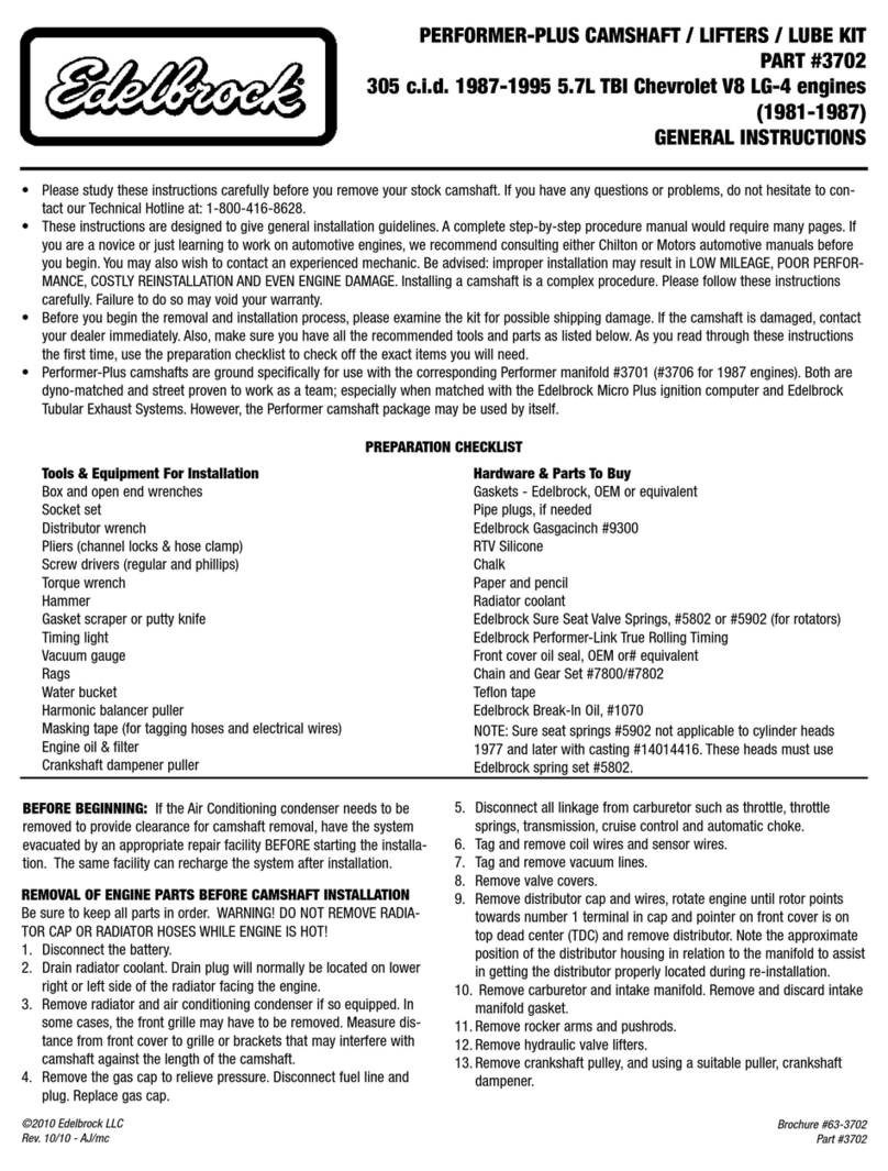Edelbrock 305 General instructions