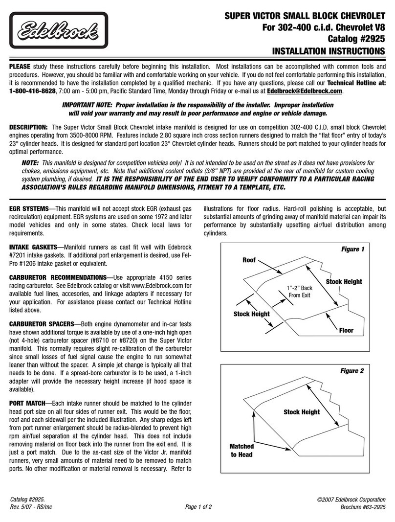 Edelbrock 2925 User manual