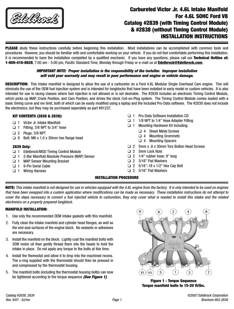 Edelbrock 2838 installation instructions