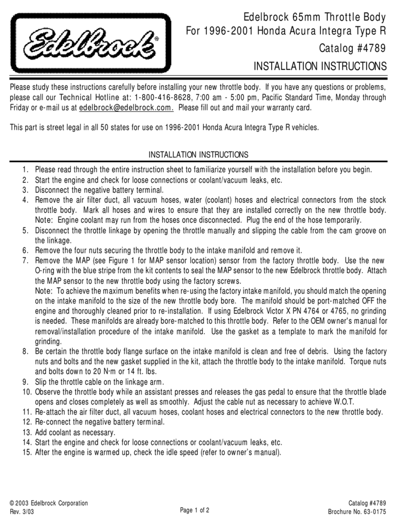 Edelbrock 4789 installation instructions