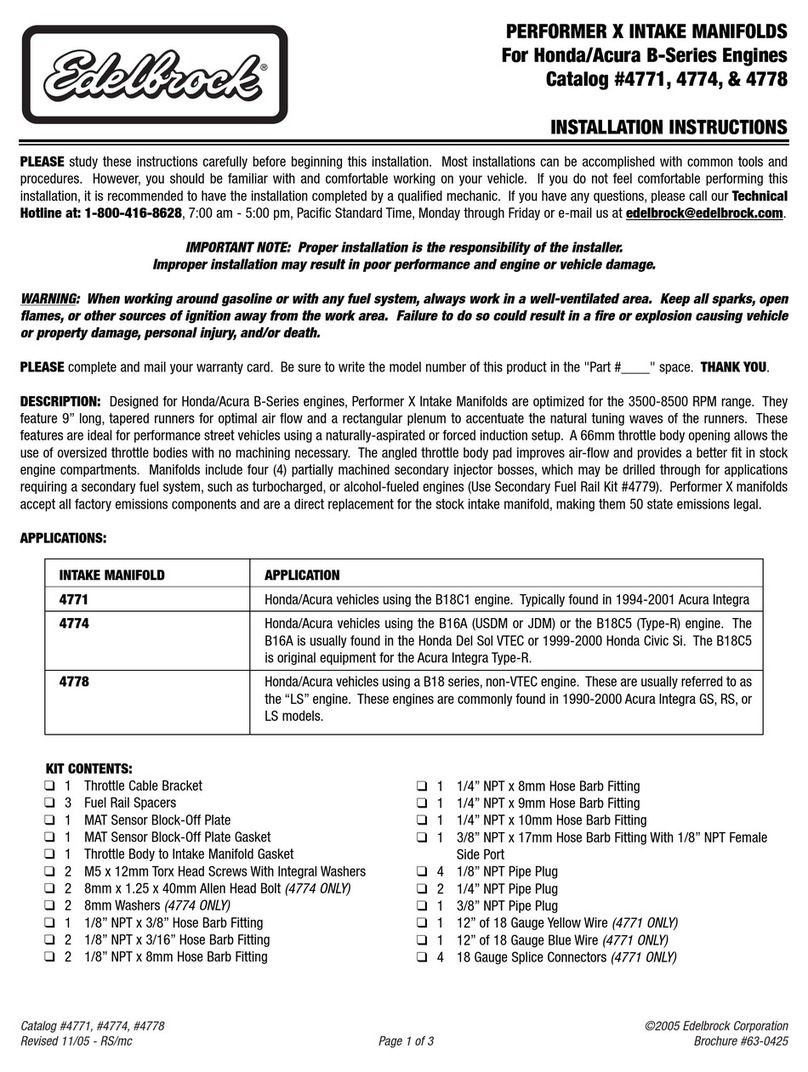 Edelbrock 4771 User manual