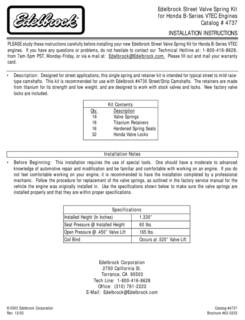 Edelbrock 4737 User manual