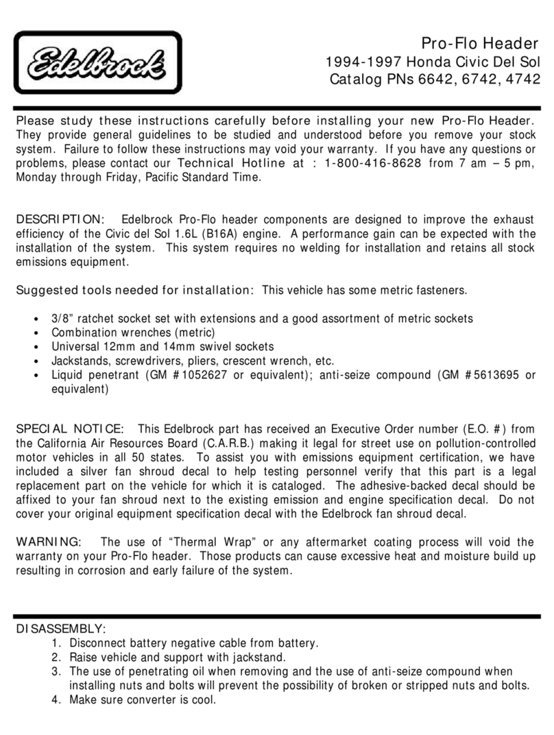 Edelbrock 4742 instruction manual Edelbrock 4742 instruction manual
