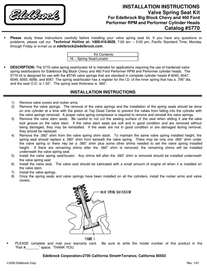 Edelbrock 460 Ford installation instructions