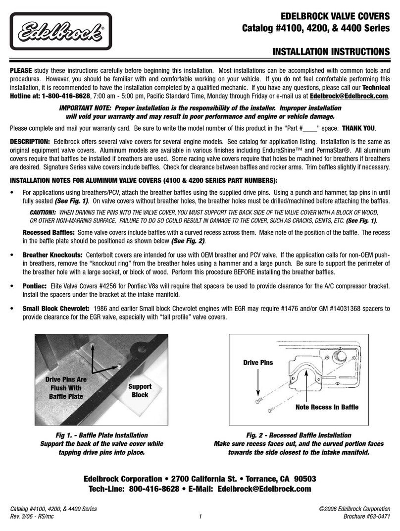 Edelbrock 4100 Series User manual