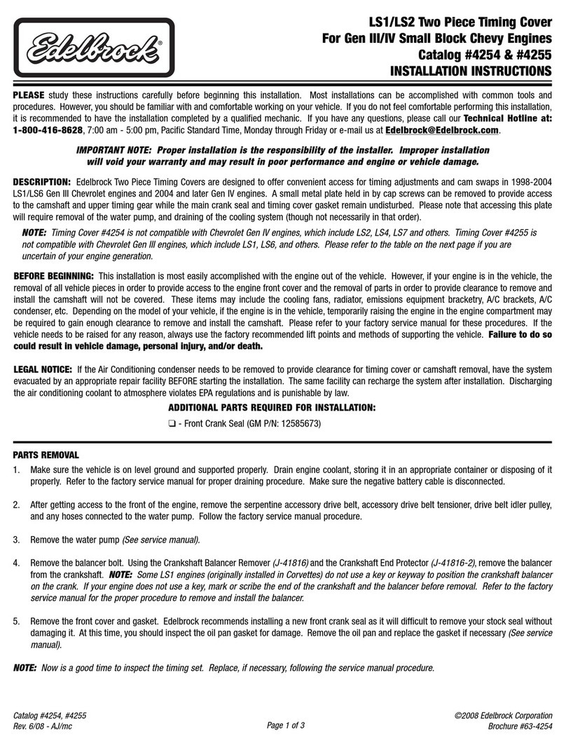 Edelbrock 4254 User manual