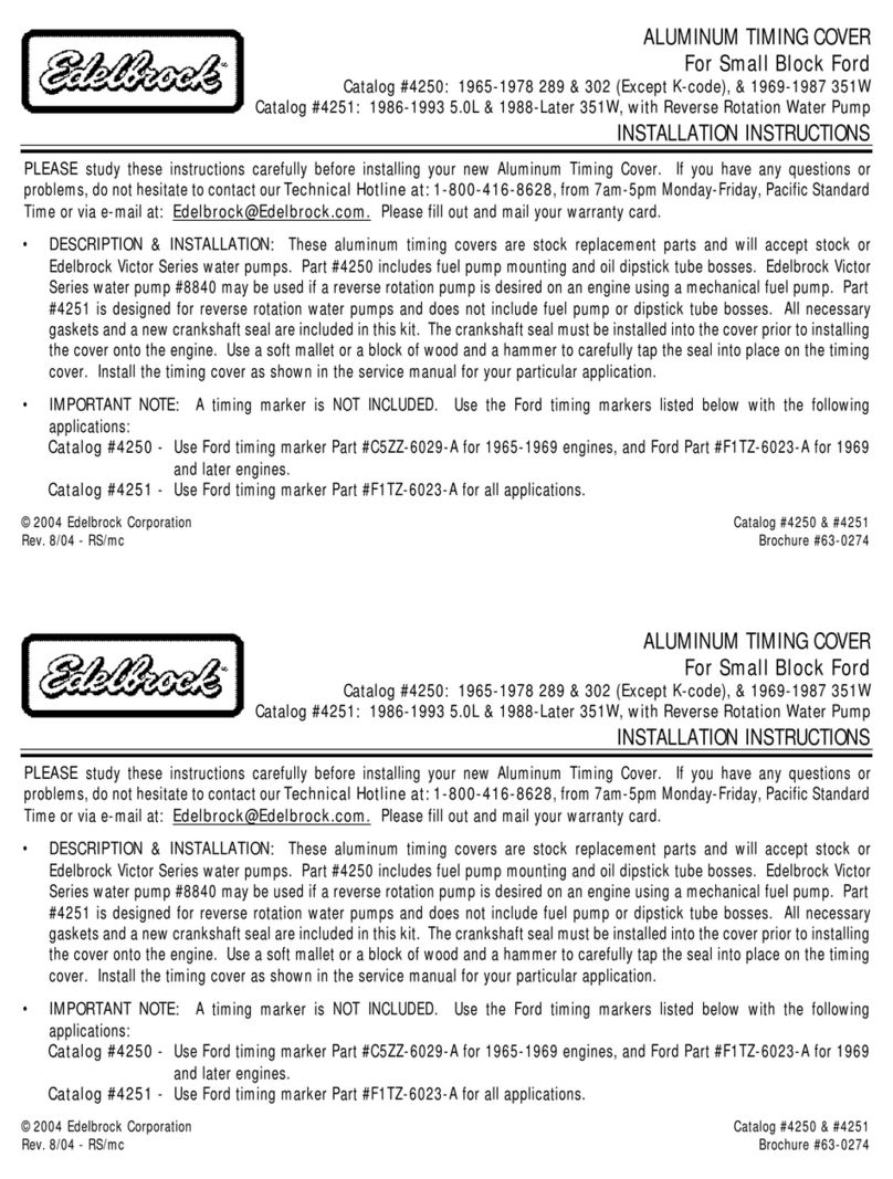 Edelbrock 4250 installation instructions Edelbrock 4250 installation instructions