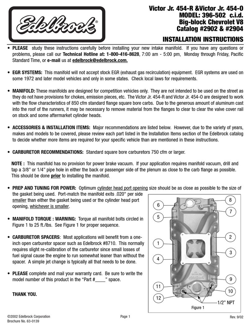 Edelbrock 396-502 User manual