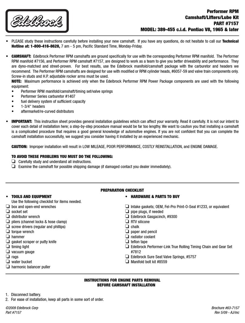 Edelbrock 389-455 User manual