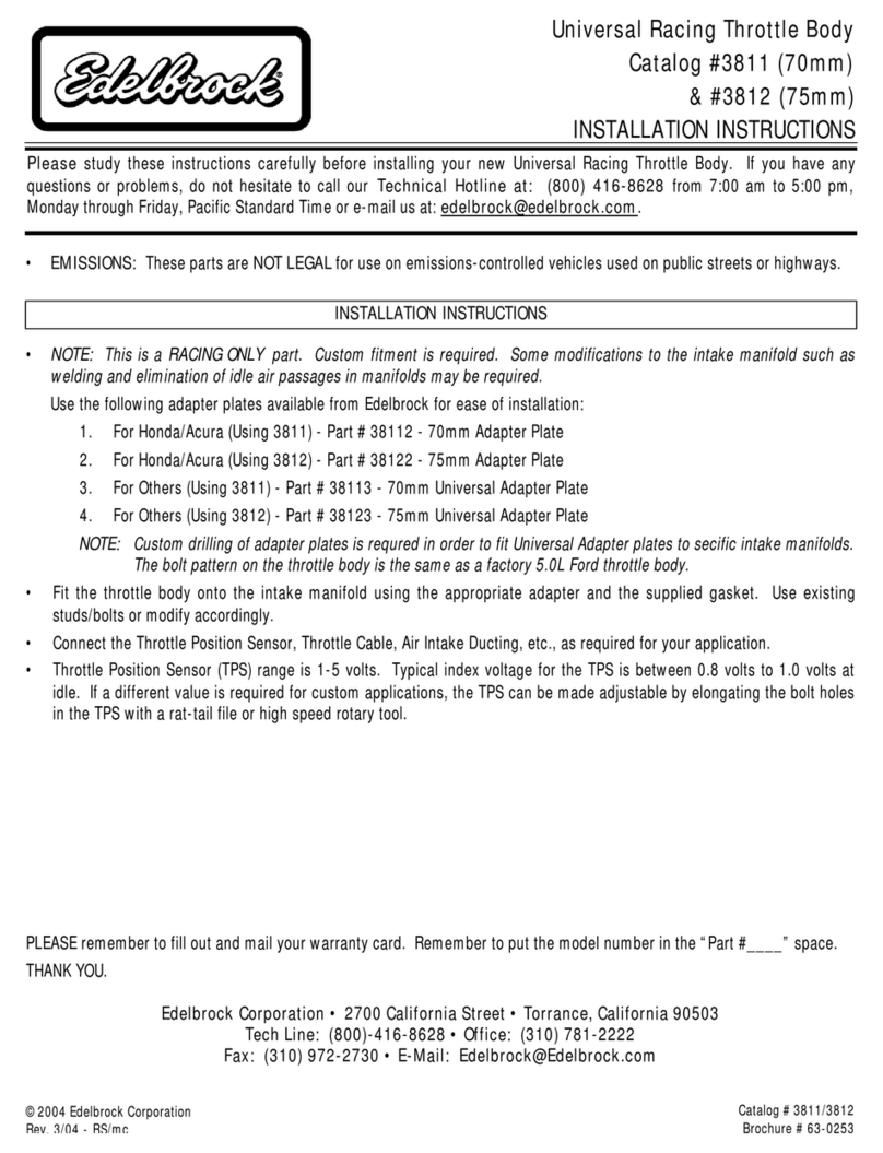 Edelbrock 3811 installation instructions