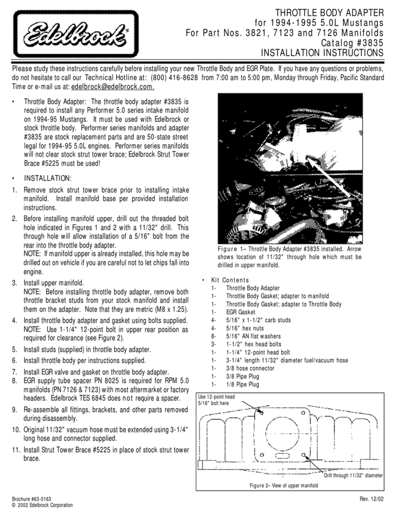 Edelbrock 3821 installation instructions