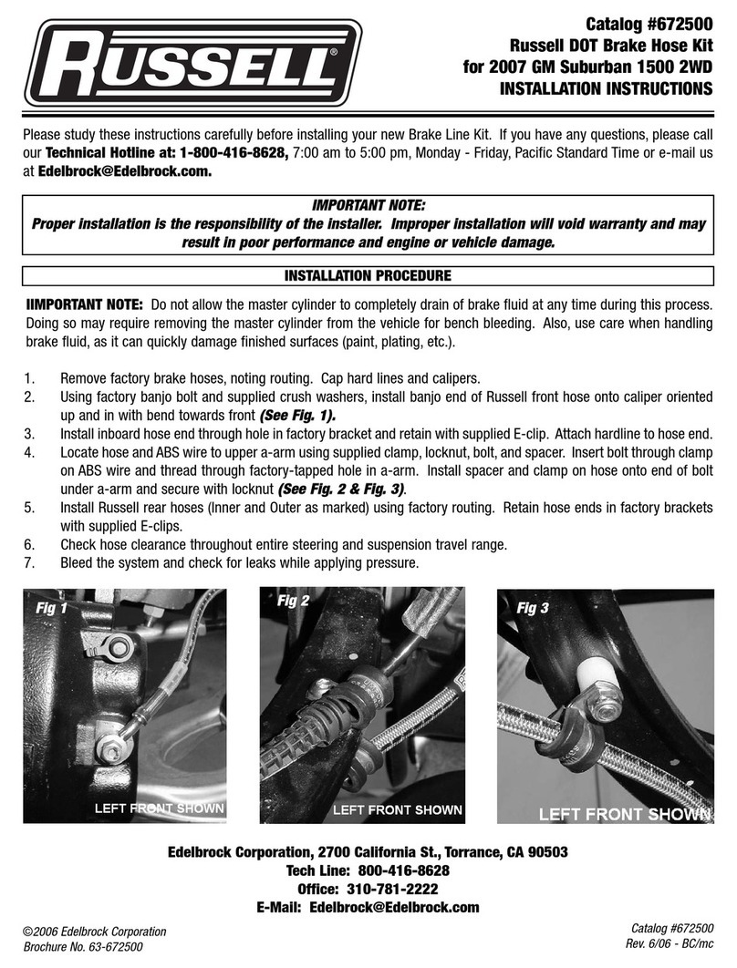 Edelbrock Russell 672500 User manual