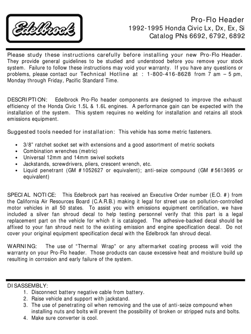 Edelbrock 6692 User manual