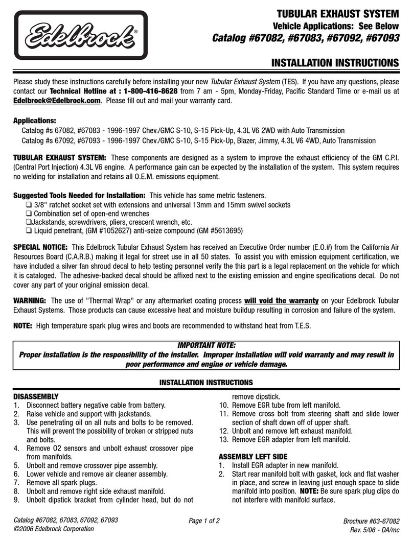 Edelbrock 67082 installation instructions