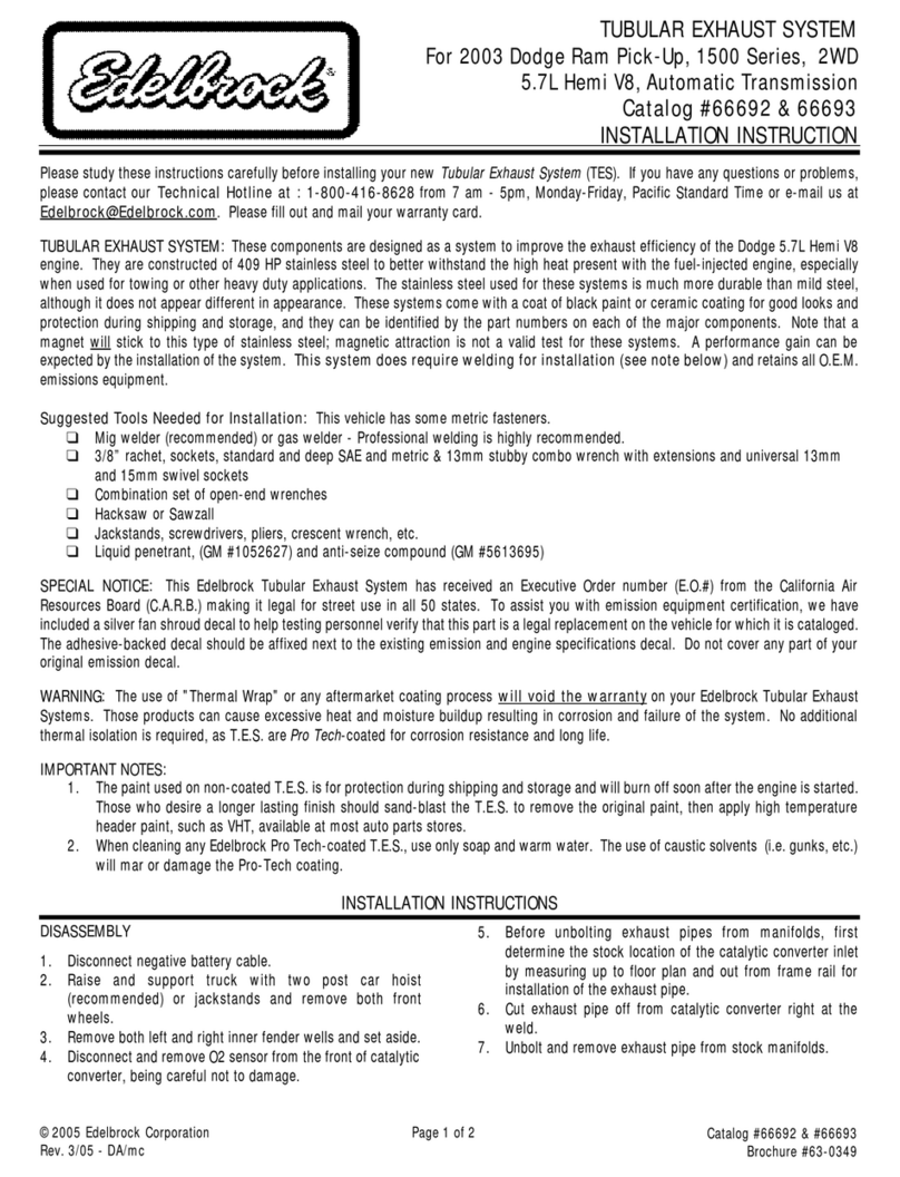 Edelbrock 66693 User manual