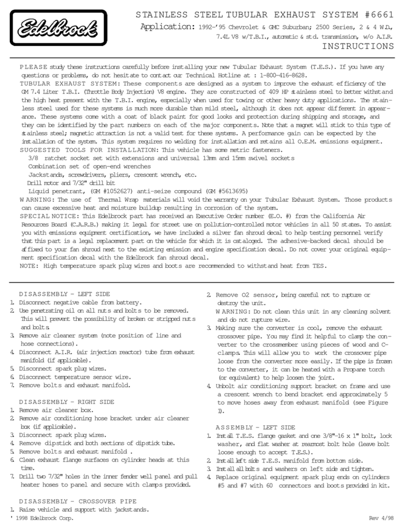 Edelbrock 6661 User manual