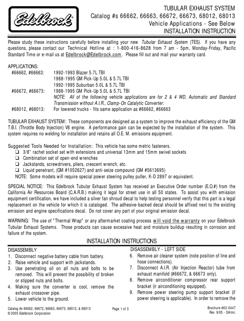 Edelbrock 66662 User manual