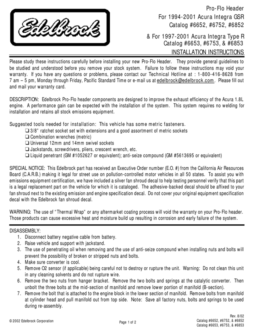 Edelbrock 6652 installation instructions Edelbrock 6652 installation instructions