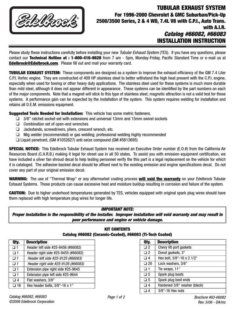 Edelbrock 66082 installation instructions