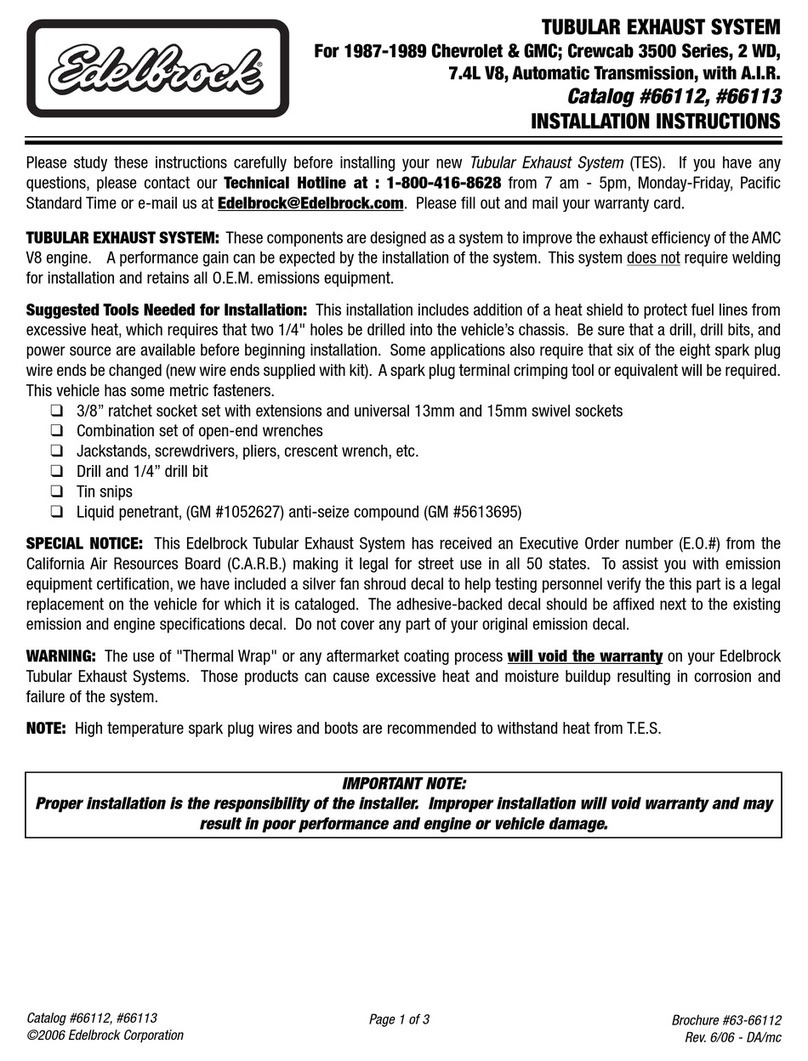 Edelbrock 66112 installation instructions