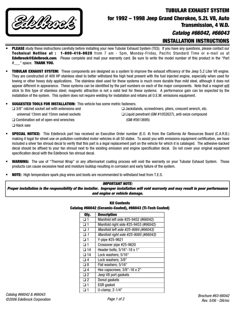 Edelbrock 66042 User manual