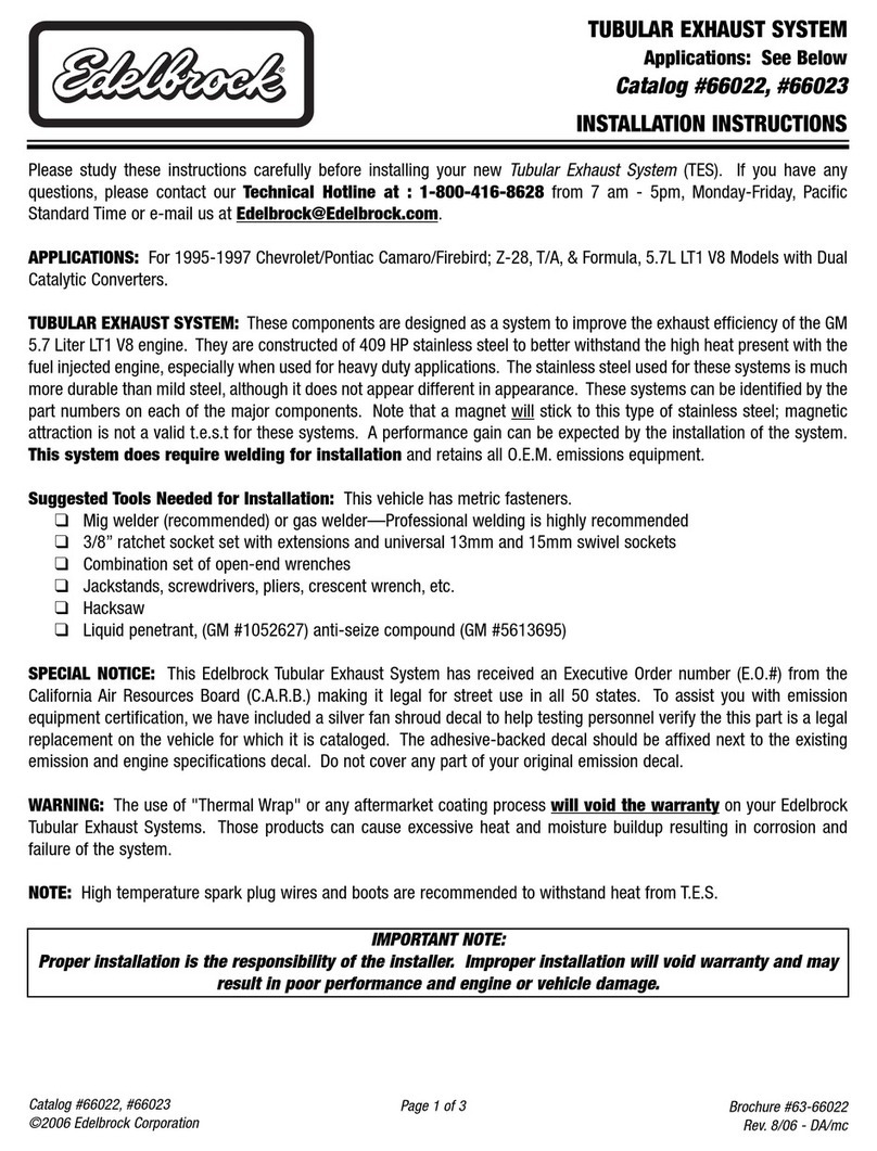 Edelbrock 66022 User manual
