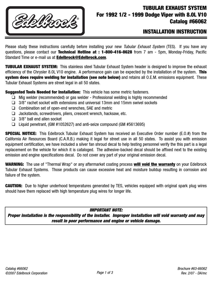 Edelbrock 66062 User manual