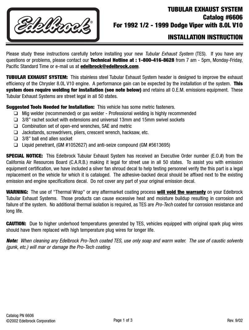 Edelbrock 6606 User manual