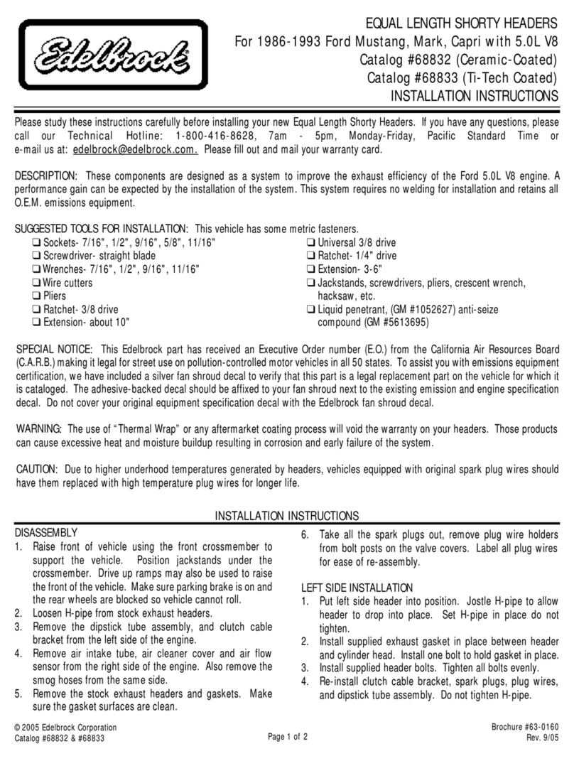 Edelbrock 68832 (Ceramic-Coated) User manual