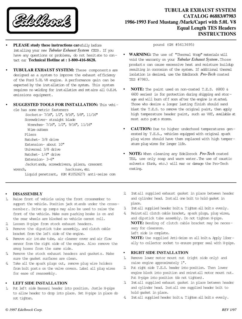 Edelbrock 6883 User manual