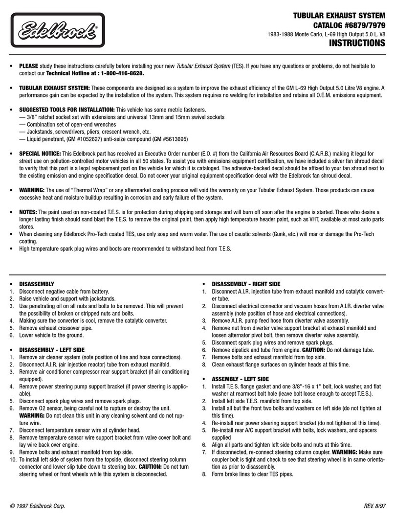 Edelbrock 6879 User manual