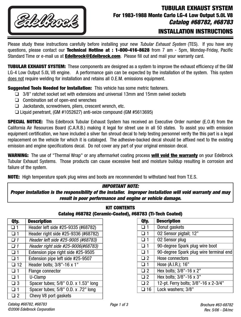 Edelbrock 68782 installation instructions