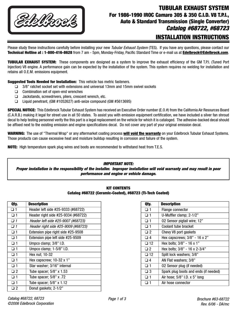 Edelbrock 68722 installation instructions Edelbrock 68722 installation instructions