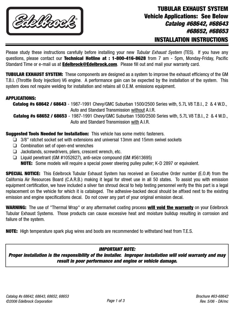 Edelbrock 68642 installation instructions