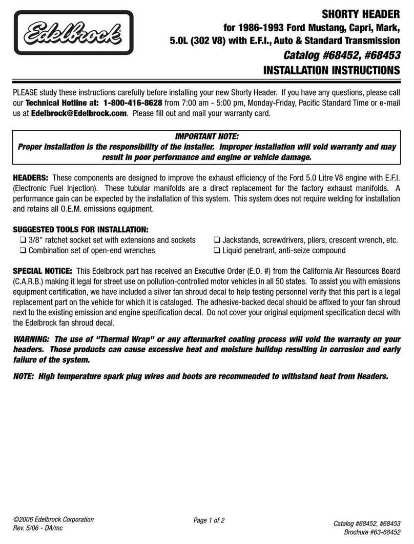 Edelbrock 68452 User manual